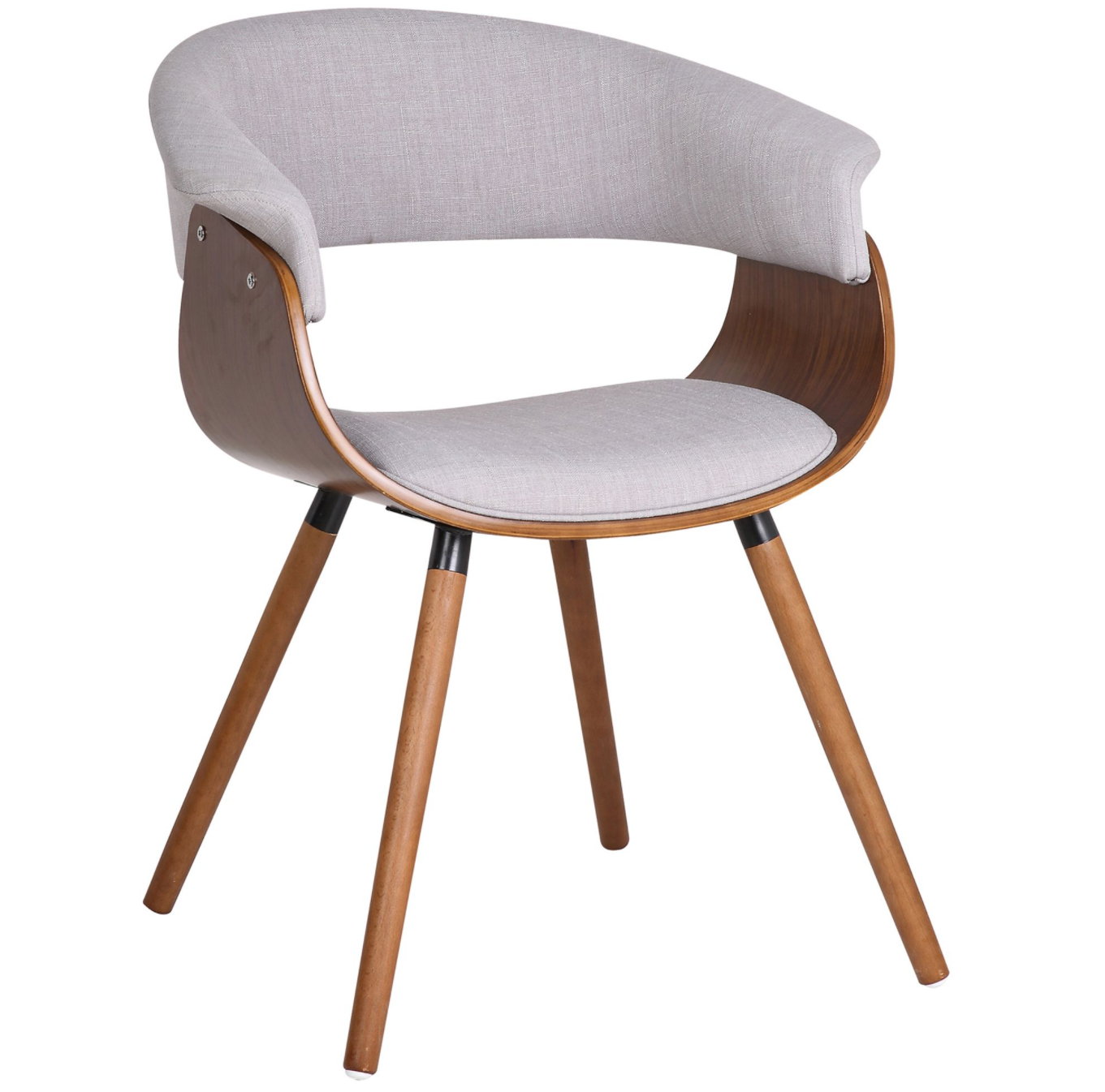 ARCHER DINING/LOUNGE CHAIR, SET OF 2 IN BEIGE AND BLACK