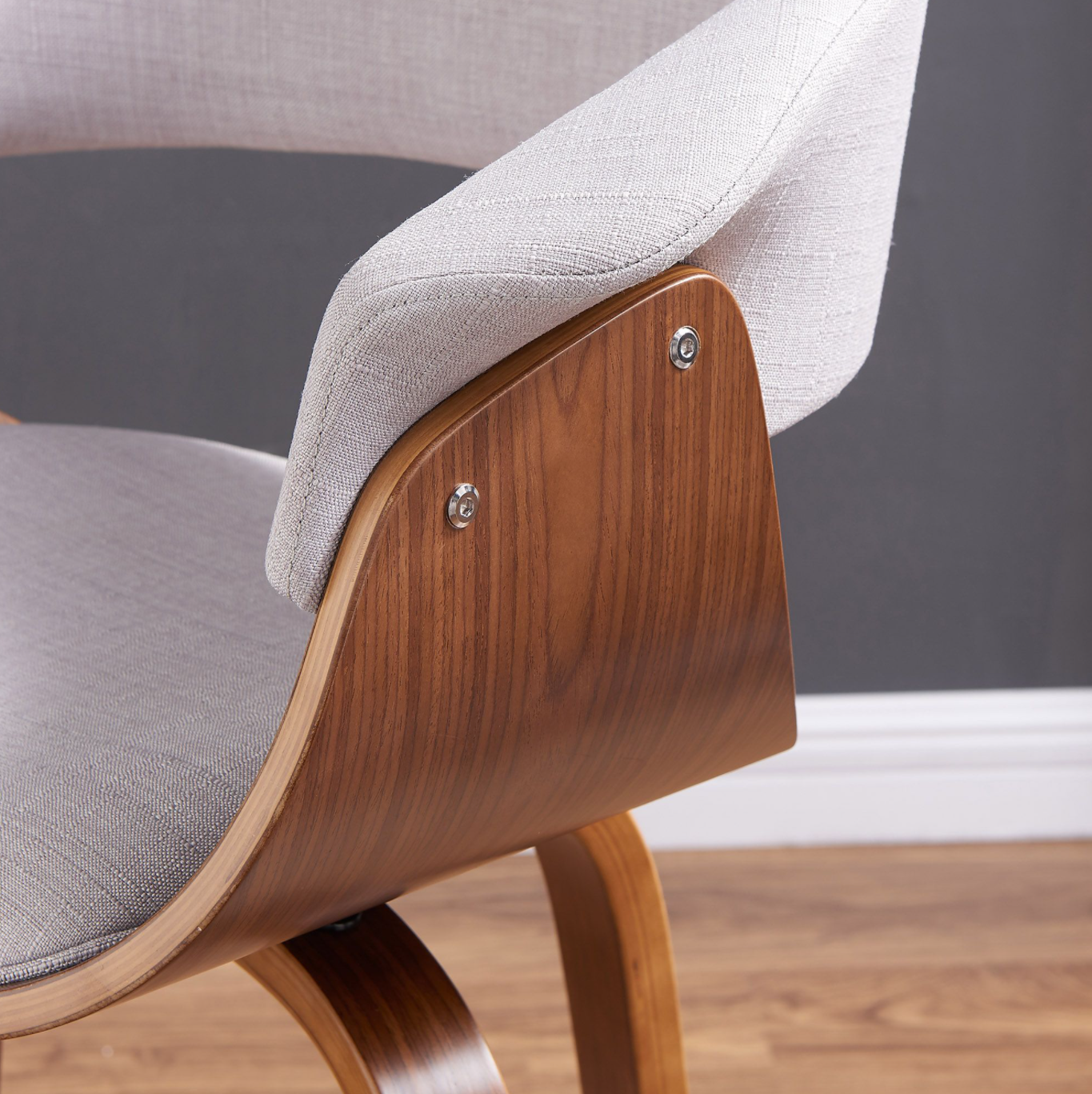 ARCHER DINING/LOUNGE CHAIR, SET OF 2 IN BEIGE AND BLACK - Image 4