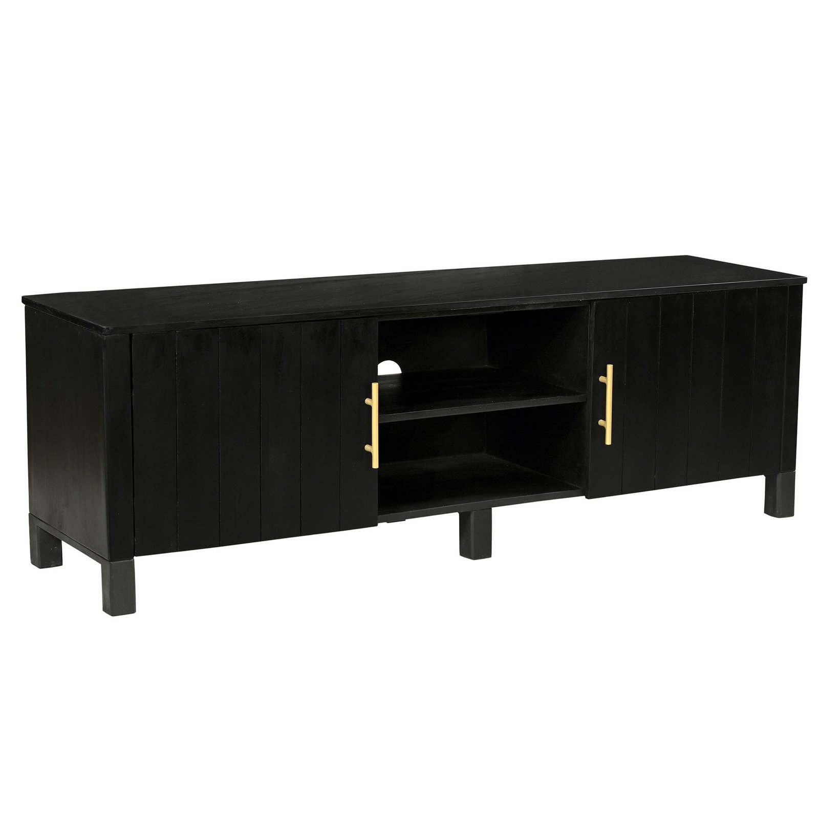 Camden Media Cabinet, 63" in Black and Black
